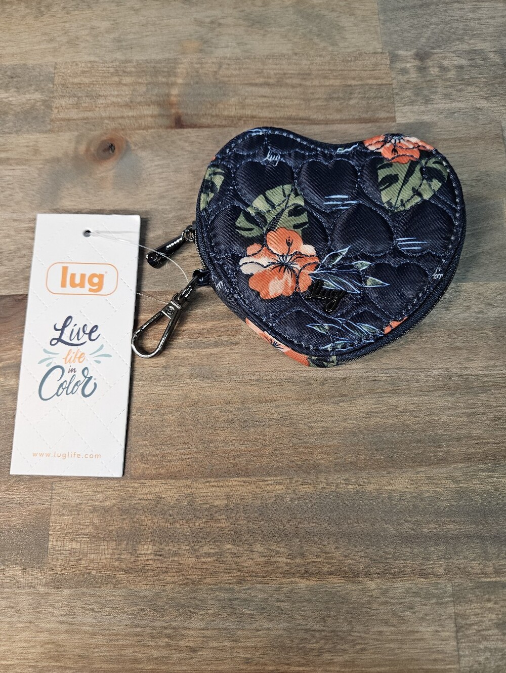Lug Heart Pouch Aloha Navy